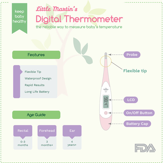 Digital Thermometer: Pink - Other Accessories - 3