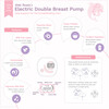 Electric Double Breast Pump: Pink - Lactation Support - 4