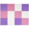 Easy Playhouse: Tile Playmat - 12pc - Pk, Pl, Wh - Playmats - 1 - thumbnail