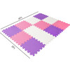 Easy Playhouse: Tile Playmat - 12pc - Pk, Pl, Wh - Playmats - 3