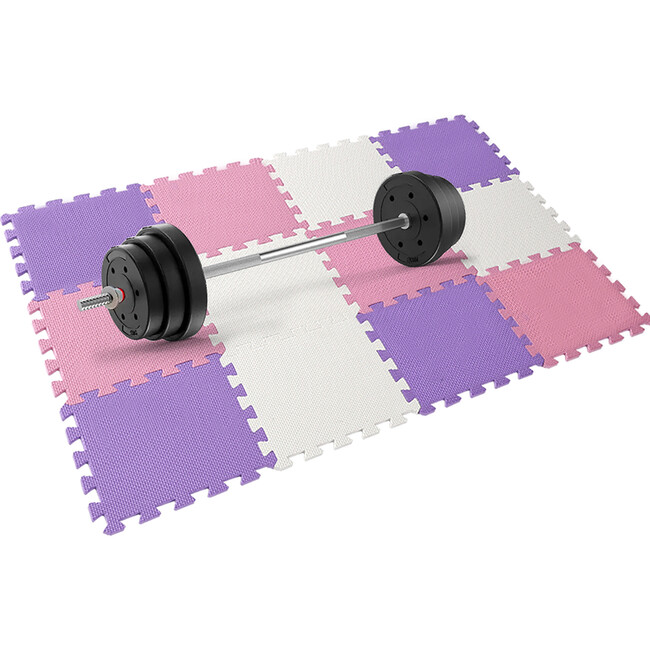 Easy Playhouse: Tile Playmat - 12pc - Pk, Pl, Wh - Playmats - 7