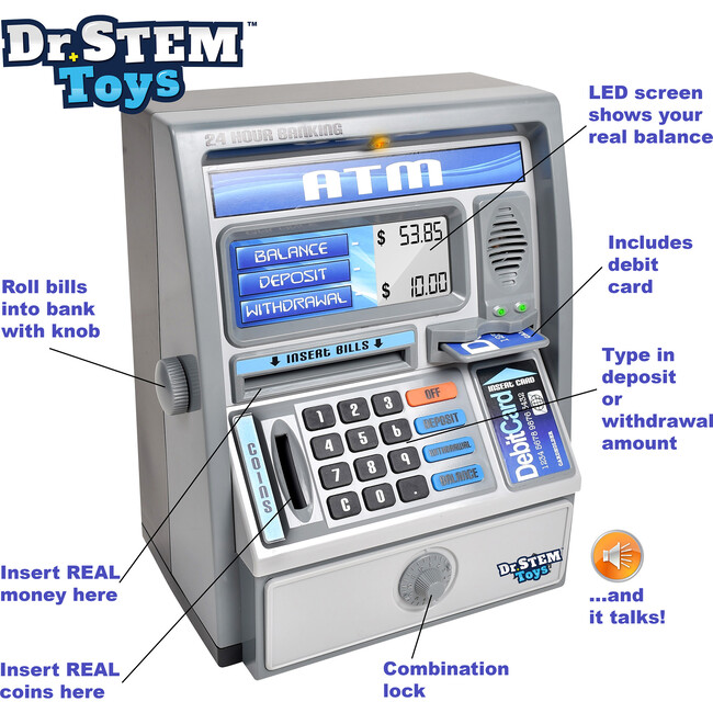 Dr. STEM: Talking ATM Bank - STEM Toys - 3