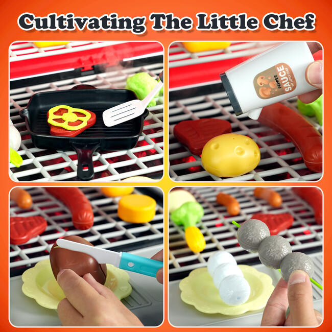 Easy Playhouse: BBQ Grill Playset - 41pc - Play Kitchens - 6