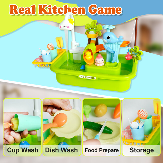 Easy Playhouse: 4-In-1 Play Sink - Play Kitchens - 6