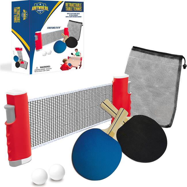 Anywhere Sports: Retractable Table Tennis - Outdoor Games - 1