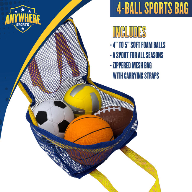 Anywhere Sports: 4-Ball Sports Bag - Outdoor Games - 4