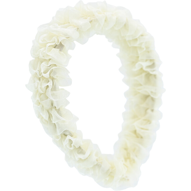 Multicolored Tulle Ruffle Headband, Pink