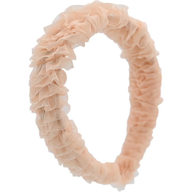 Multicolored Tulle Ruffle Headband, Peach