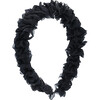 Multicolored Tulle Ruffle Headband, Black - Headbands - 1 - thumbnail