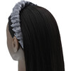 Multicolored Tulle Ruffle Headband, Gray - Headbands - 2