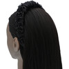 Multicolored Tulle Ruffle Headband, Black - Headbands - 2