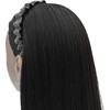 Multicolored Scrunched Rhinestone Headband, White - Headbands - 2