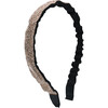 Multicolored Scrunched Rhinestone Headband, Silver - Headbands - 1 - thumbnail
