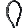 Multicolored Scrunched Rhinestone Headband, Dark Silver - Headbands - 1 - thumbnail