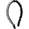 Multicolored Scrunched Rhinestone Headband, Gold - Headbands - 1 - thumbnail