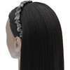 Multicolored Scrunched Rhinestone Headband, Dark Silver - Headbands - 2