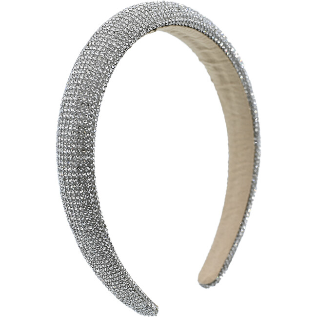 Multicolored Rhinestone Embossed Headband, Silver