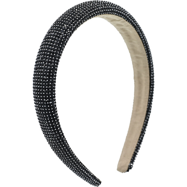 Multicolored Rhinestone Embossed Headband, Black