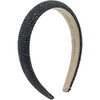 Multicolored Rhinestone Embossed Headband, Black - Headbands - 1 - thumbnail