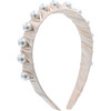 Multicolored Pearl Studded Headband, Mauve - Headbands - 1 - thumbnail