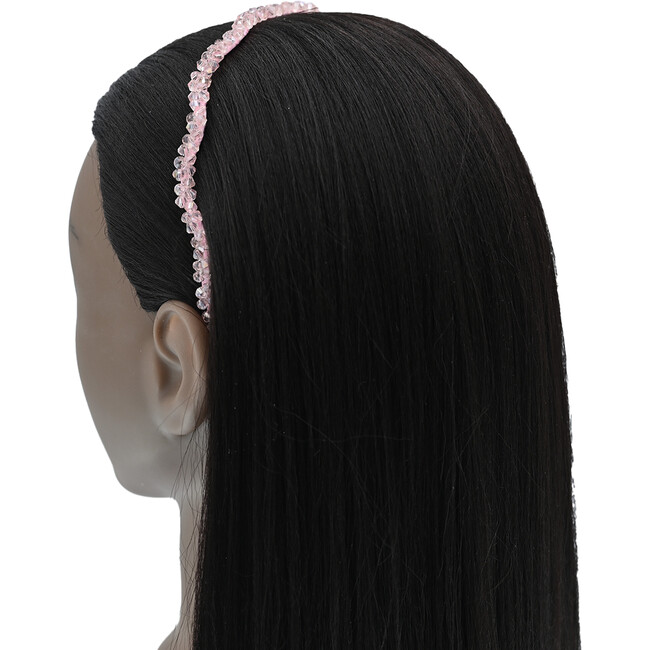 Multicolored Gemstone Vine Headband, Pink - Headbands - 2