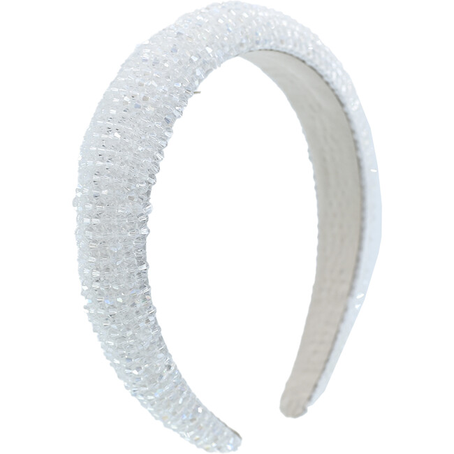Multicolored Gemstone Lined Headband, White