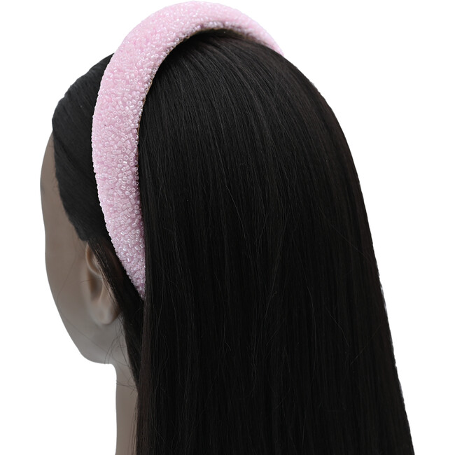 Multicolored Gemstone Lined Headband, Pink - Headbands - 2