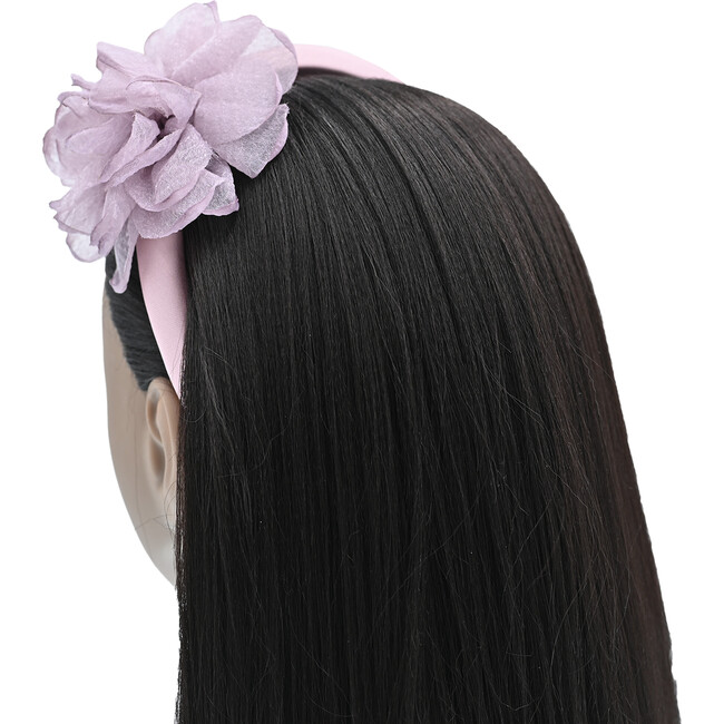 Multicolored Flower Headband, Mauve - Headbands - 2