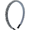 Multicolored Crosscut Gemstone Headband, Silver - Headbands - 1 - thumbnail