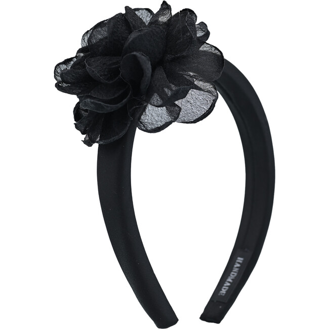 Multicolored Flower Headband, Black