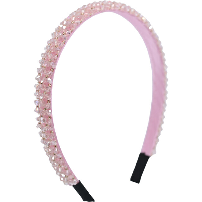 Multicolored Crosscut Gemstone Headband, Pink