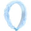 Multicolored Braided Tulle Headband, Light Blue - Headbands - 1 - thumbnail