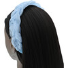 Multicolored Braided Tulle Headband, Light Blue - Headbands - 2