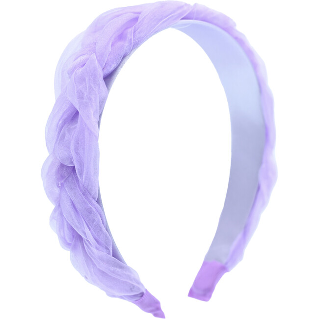Multicolored Braided Tulle Headband, Lavender