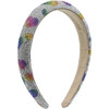 Multicolor Rhinestone Rainbow Heart Headband, Mixed - Headbands - 1 - thumbnail