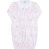Pink Giraffe Print Smocked Gown - Nightgowns - 1 - thumbnail
