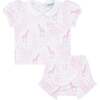 Pink Giraffe Print Diaper Cover Set - Mixed Apparel Set - 1 - thumbnail