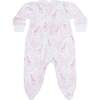 Pink Giraffe Print Smocked Footie - Footie Pajamas - 2