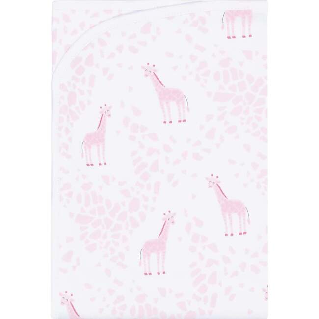 Pink Giraffe Print Blanket