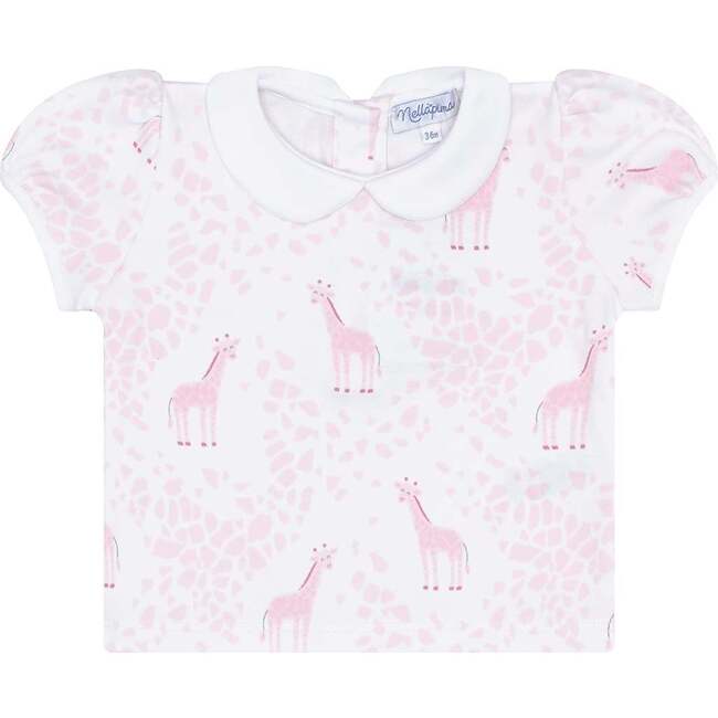 Pink Giraffe Print Diaper Cover Set - Mixed Apparel Set - 3