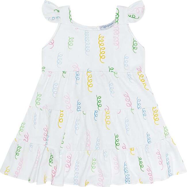 Spirals Print Ruffle Dress