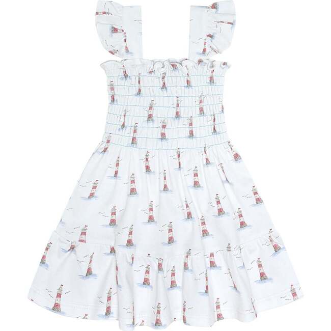 Lighthouse Print Gathered Dress - Dresses - 2