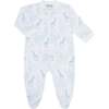 Blue Giraffe Print Zipper Footie - Footie Pajamas - 1 - thumbnail