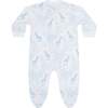 Blue Giraffe Print Zipper Footie - Footie Pajamas - 2