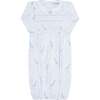 Blue Giraffe Print Smocked Gown - Nightgowns - 1 - thumbnail