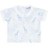 Blue Giraffe Print Diaper Cover Set - Mixed Apparel Set - 2
