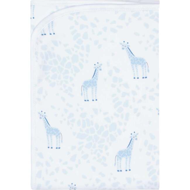 Blue Giraffe Print Blanket