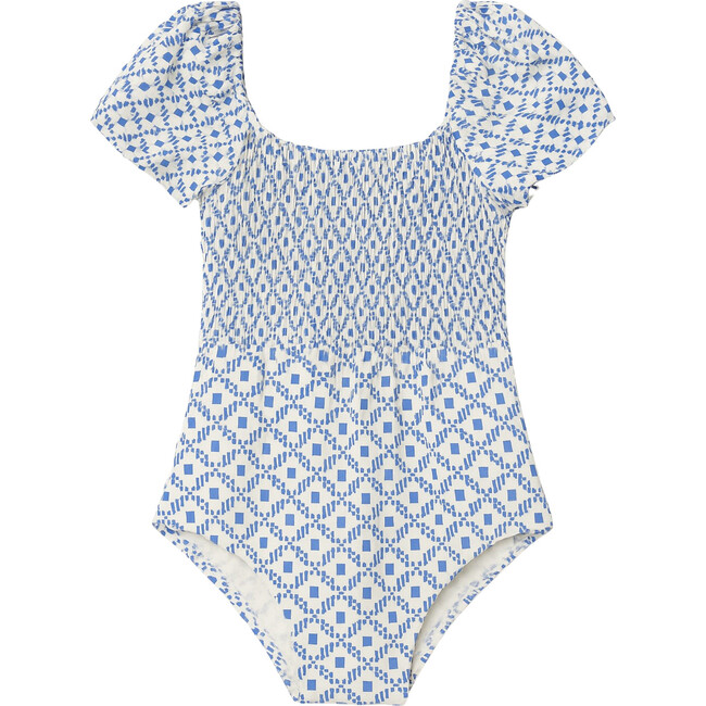 Little Delilah Girls One Piece Suit, Santorini Dots