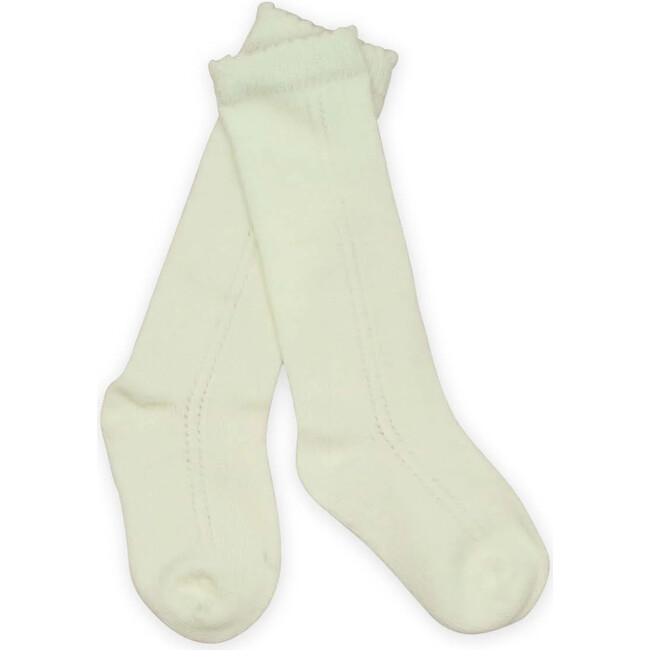 Openwork Knee Sock, Milk