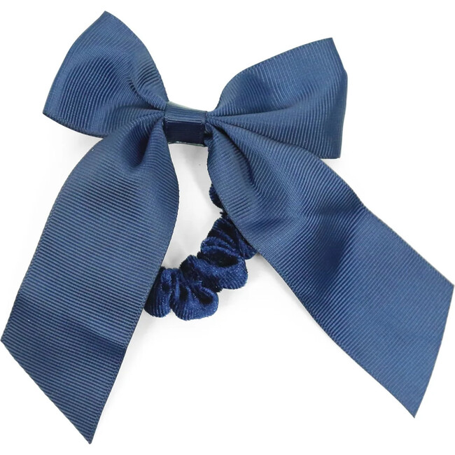 Grosgrain Bow Scrunchie, Navy